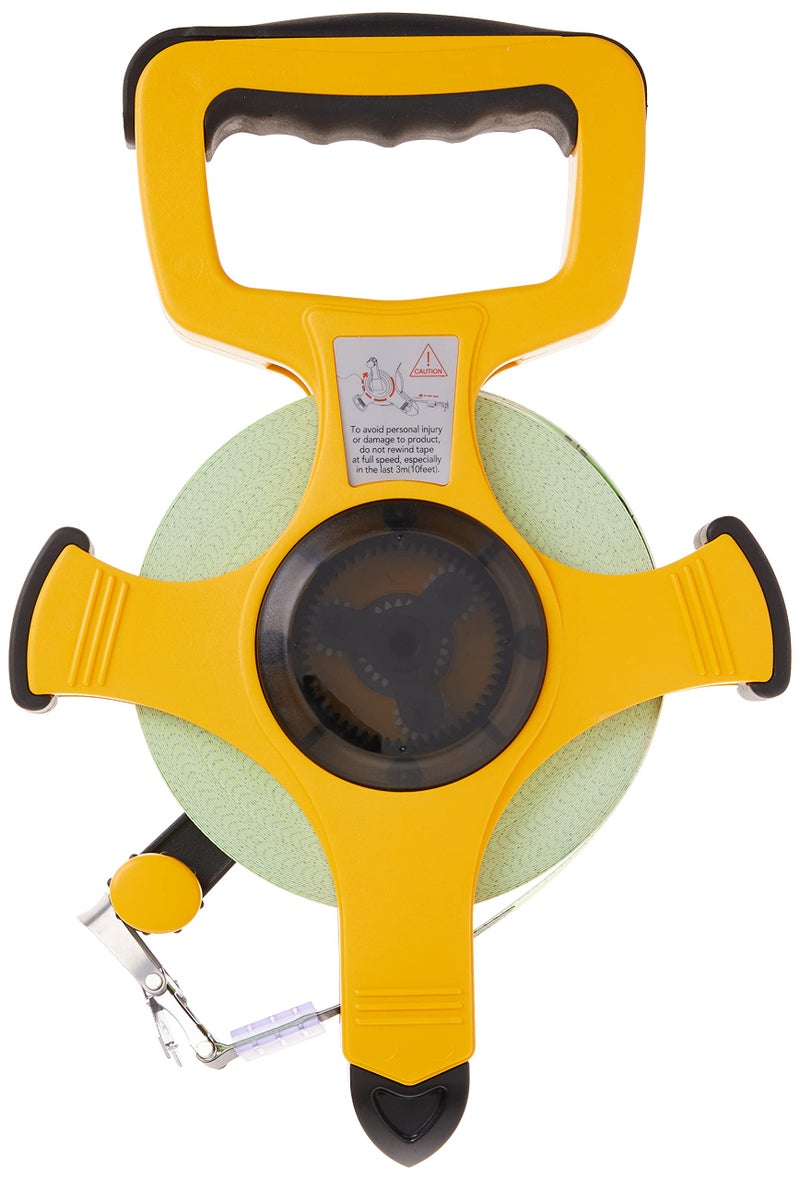 Komelon 8811 Fast Back Open Reel Long Tape Measure with Double Nylon Coated Fiberglass Blade 100-Feet by 1/2-Inch, Yellow,White - Image 2